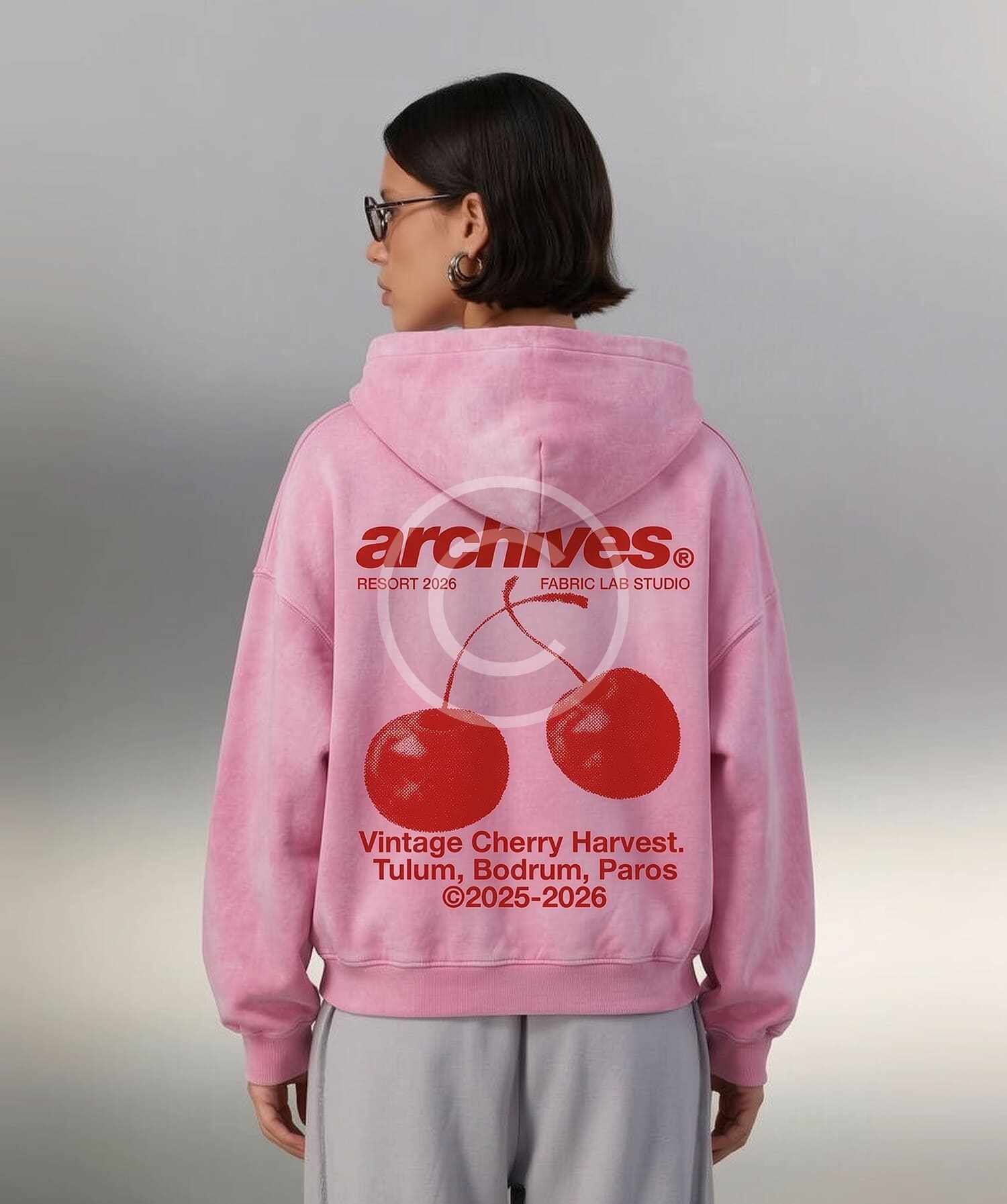 Cherry harvest pink hoodie - Imagen 2